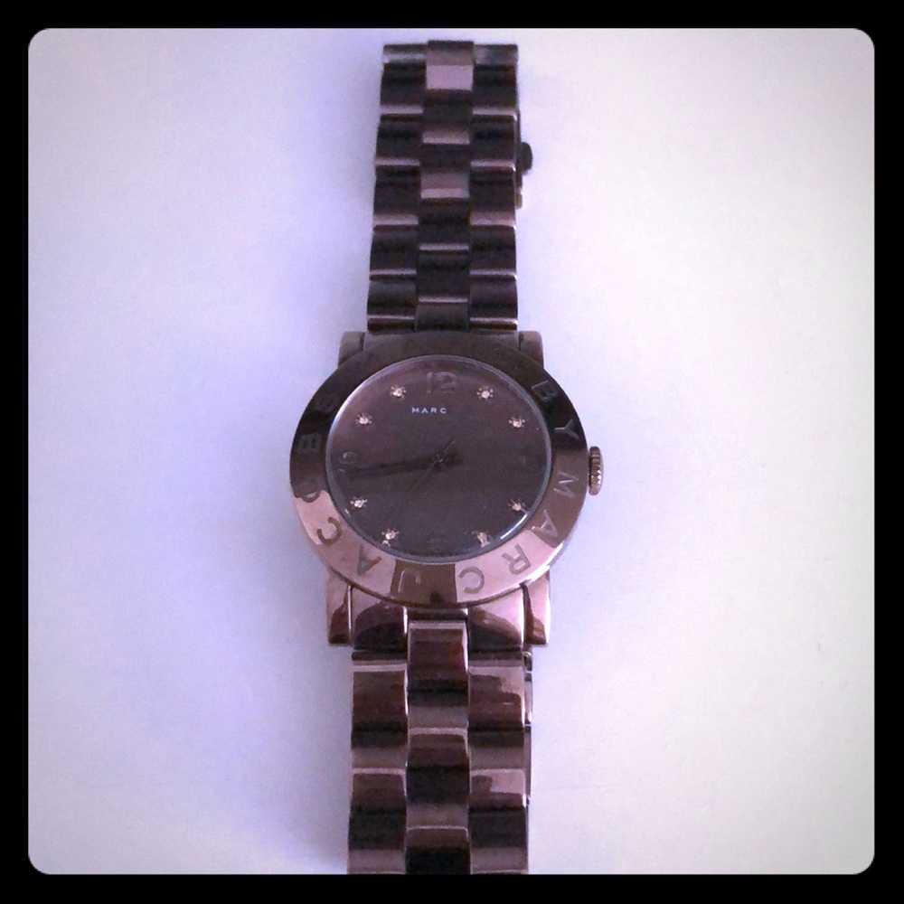 Marc Jacobs fashion watch in bronze metal